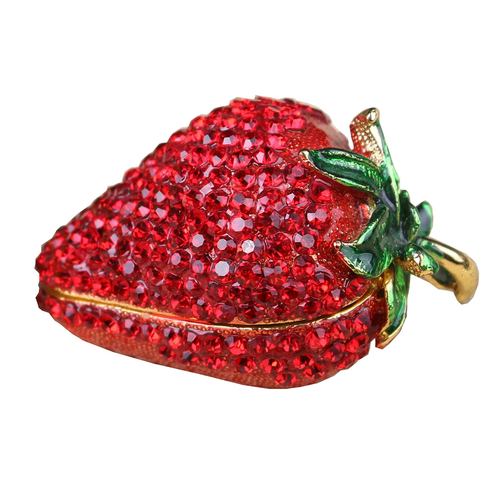Strawberry Trinket & Jewelry Box, Ring Holder, Mini-Storage Container, Novelty Gifts