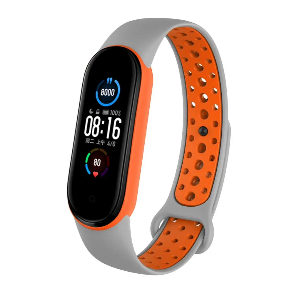 Straps For Xiaomi Mi band 5 Sport Strap Silicone Bracelet correa xiami mi band5 ремешок Watchband Accessories for Xiomi Miband 5