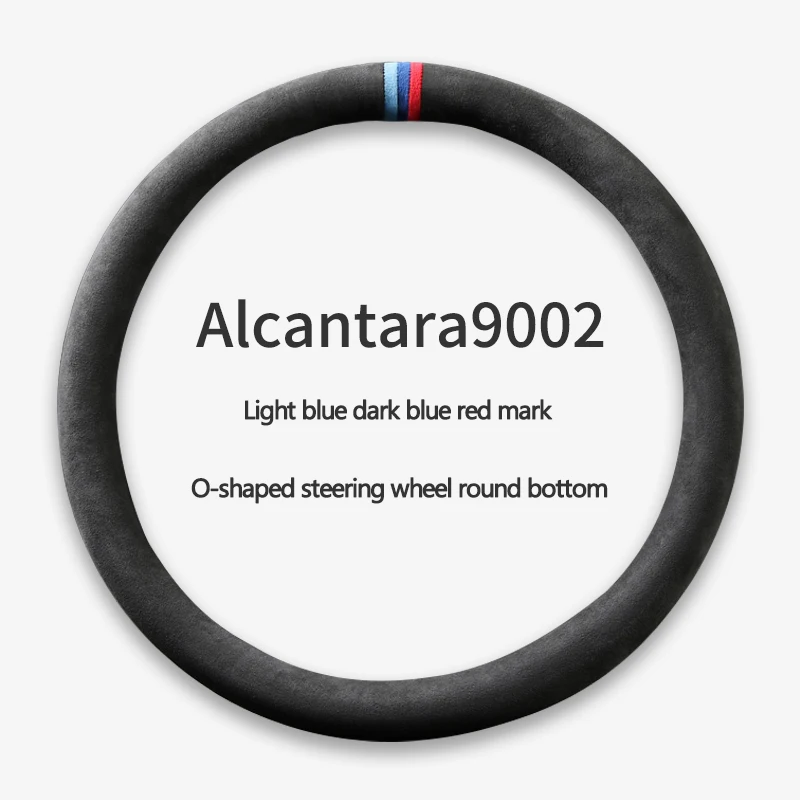 New Black Alcantara Car Steering Wheel Cover Anti Slip Steering Covers Suitable 37-38cm Car Decoratio Car Accessories