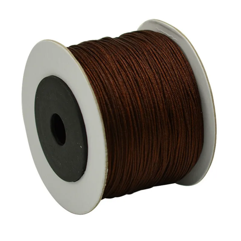 0.8mm 100m Nylon Cotton Cord Thread Chinese Knot Macrame Cord Cord String Strap Necklace Rope Bead for Jewelry Making DIY