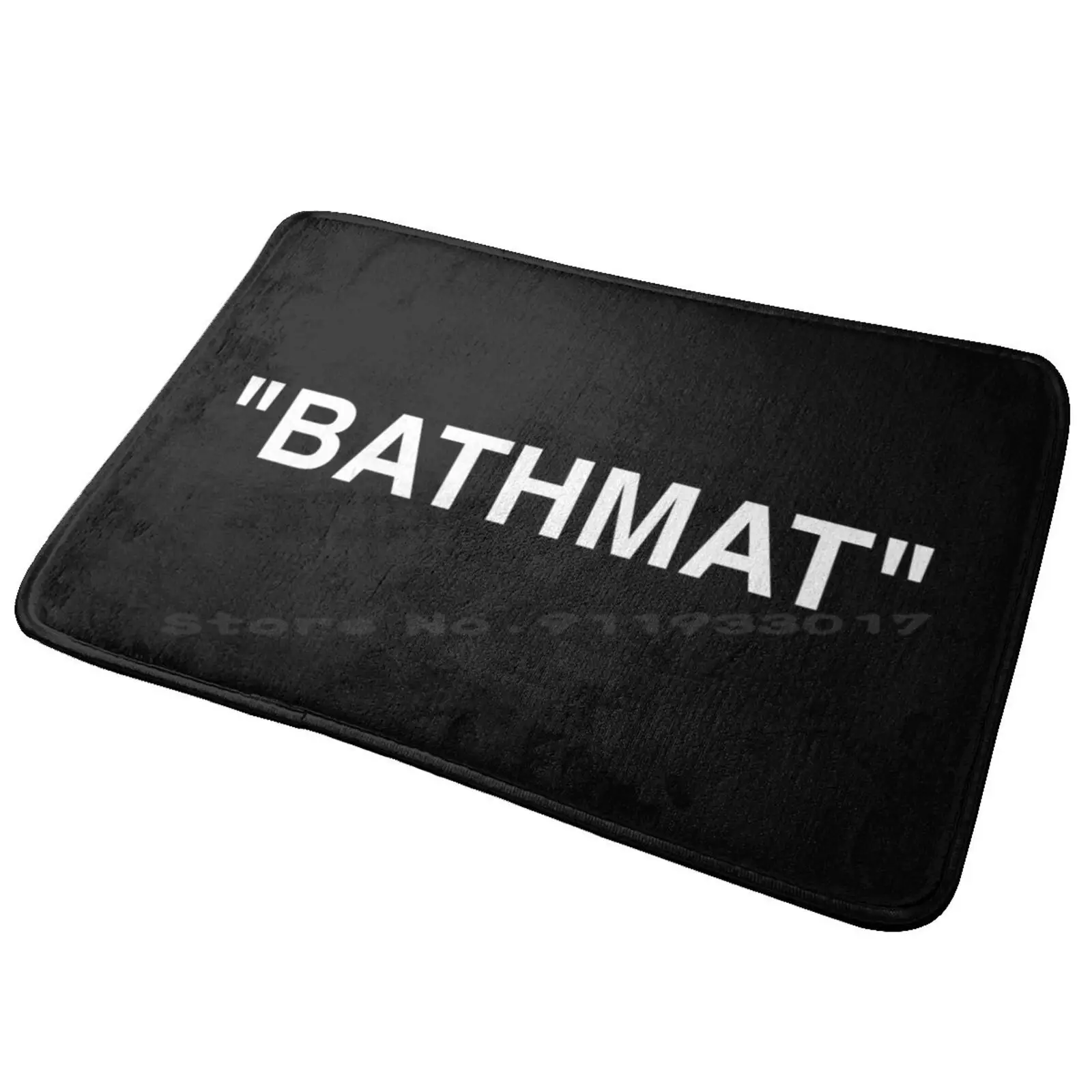 Bathmat Quotation Marks White Entrance Door Mat Bath Mat Rug Simple Minimalist Hypebeast Sneakerhead Black Bathmat Sarcastic