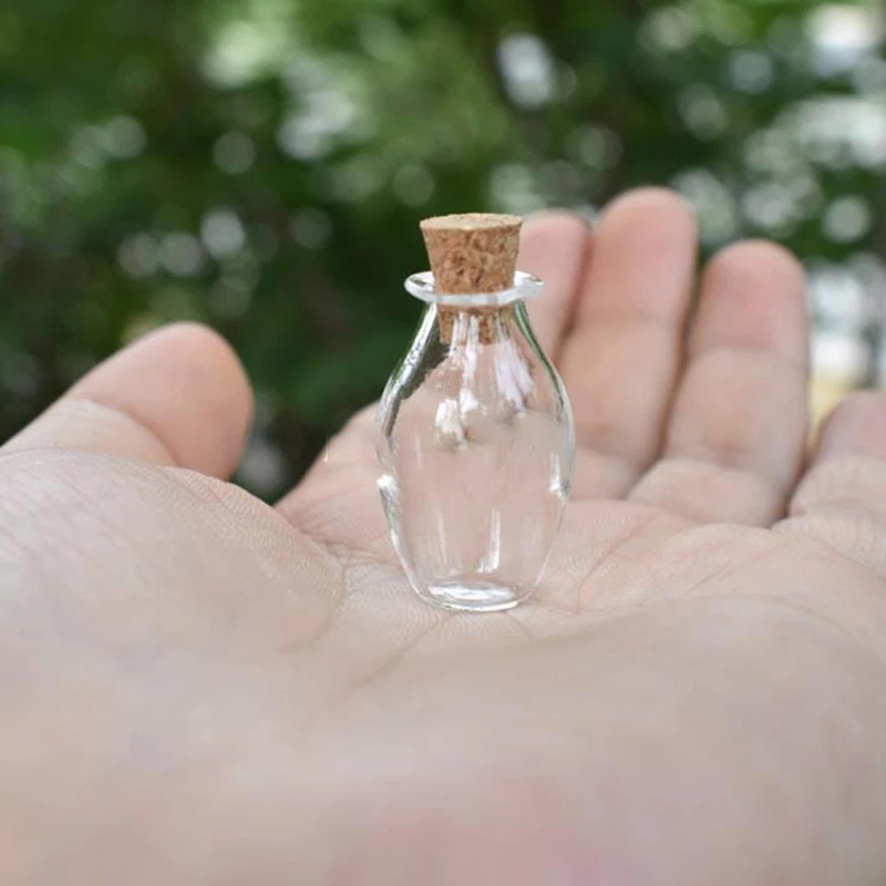 Image 6: Mini Bocaux en Verre avec Bouchon en Liège, Cadeau, 9 Couleurs, 2 Pièces
