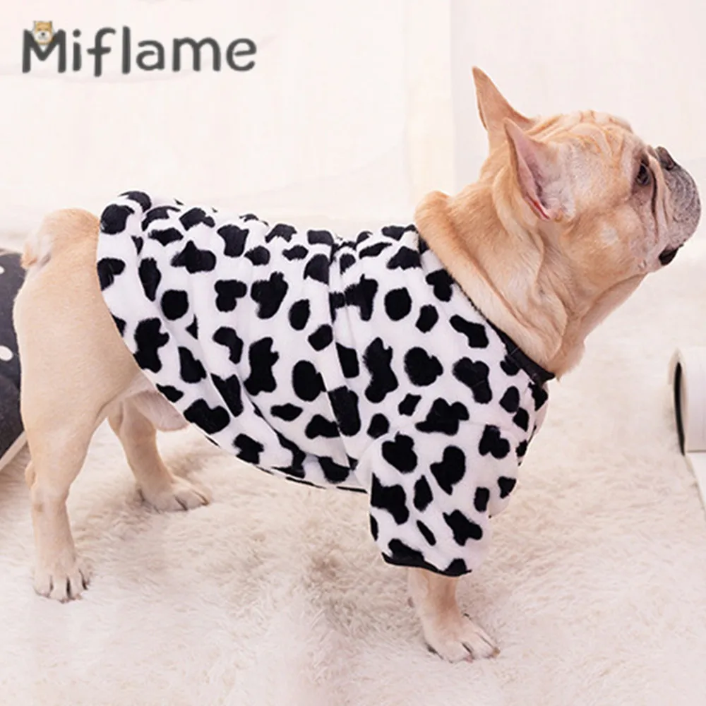 

Miflame Small Medium Dogs Hoodies Leopard Printed Puppy Clothing French Bulldog Corgi Winter Fleece Dogs Clothes Cute Pet Outfit