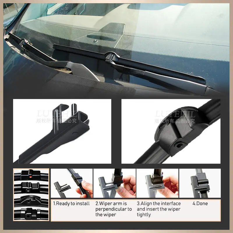 Wiper Front Wiper Blades For VW Touareg 2008-2018 2009 2010 2011 2012 2013 2014 2015 Windshield Windscreen Front Window 26\