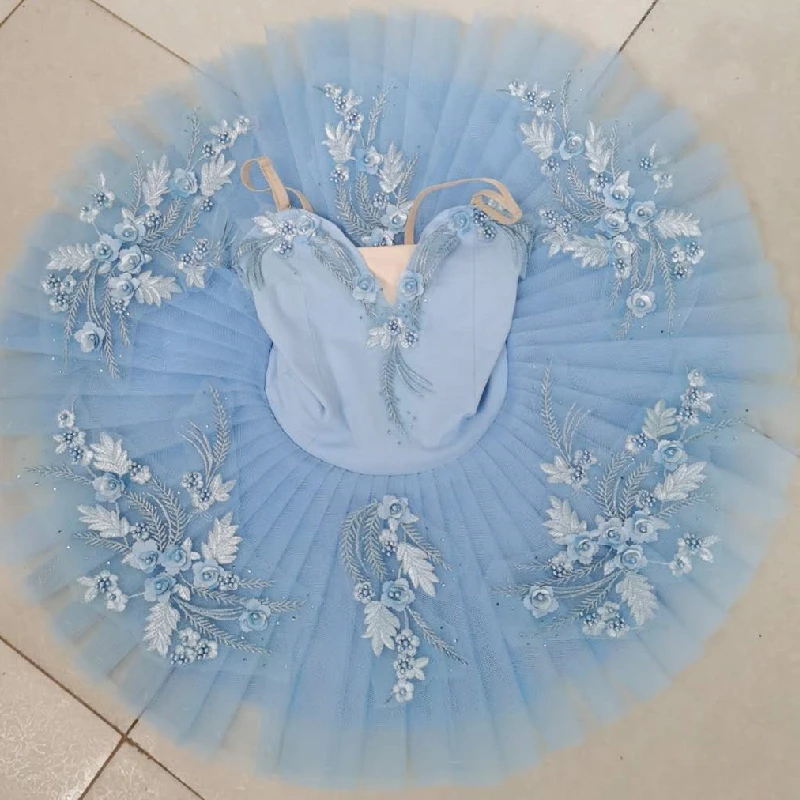 Sky Blue Professional Ballet Costume Classic Ballerina Ballet Tutu For Child Kids Adult Pancake Tutu Dance Ballet Dress Girl