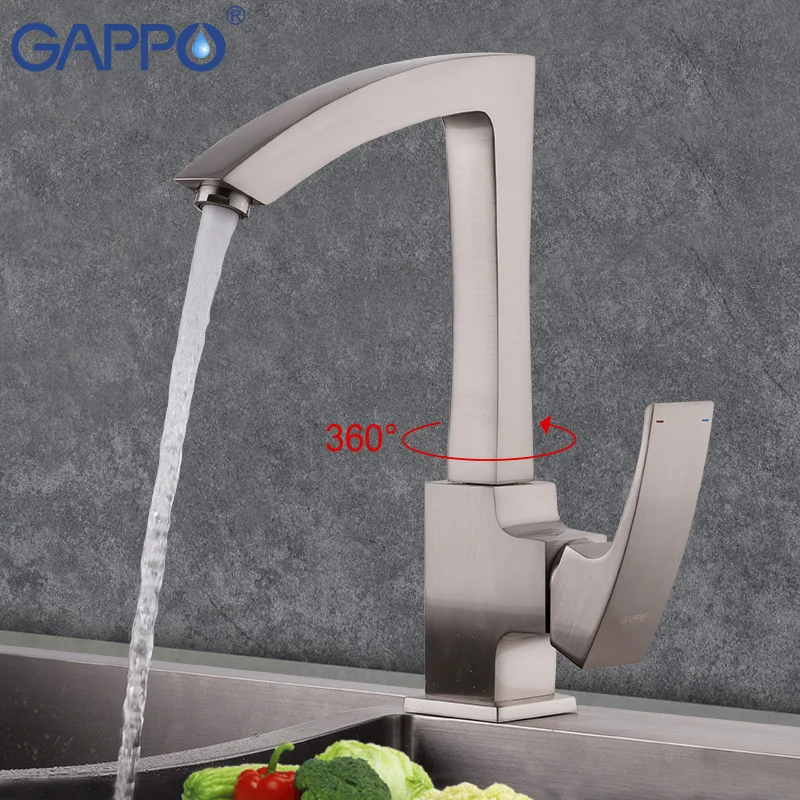 

GAPPO Kitchen Faucet Deck Mounted Mixer Tap Kitchen Sink Tap grifo cocina torneira Brass brushed surface 5 years warranty faucet