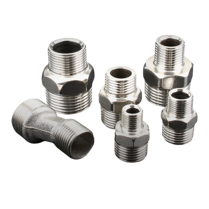 201 Stainless Steel Pipe Fittings with Double External Wires and Variable Diameter Water Pipe Fittings