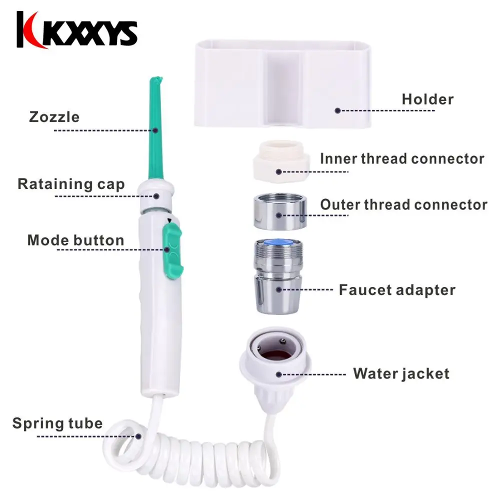 Water Dental Flosser Faucet Oral Irrigator Water Jet Floss Dental Irrigator Oral Irrigation Teeth Whitening Toothbrush Cleaning