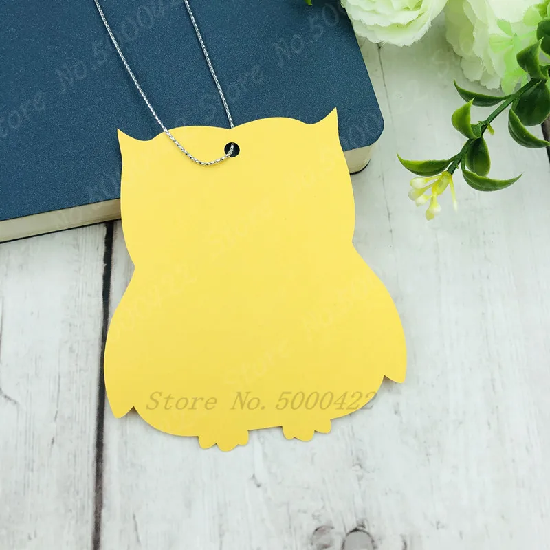 50pcs DIY Owl Label Hang Tag Wishes Card Wedding Party Note Blank Hang tag Gift Wrapping Baby Shower Card Supplies