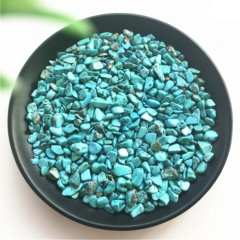 Dropshipping 50g 5-7mm Green Turquoise Calaite Gravel Rock Crystal Quartz Mineral Specimen Tank Garden Gemstones Natural