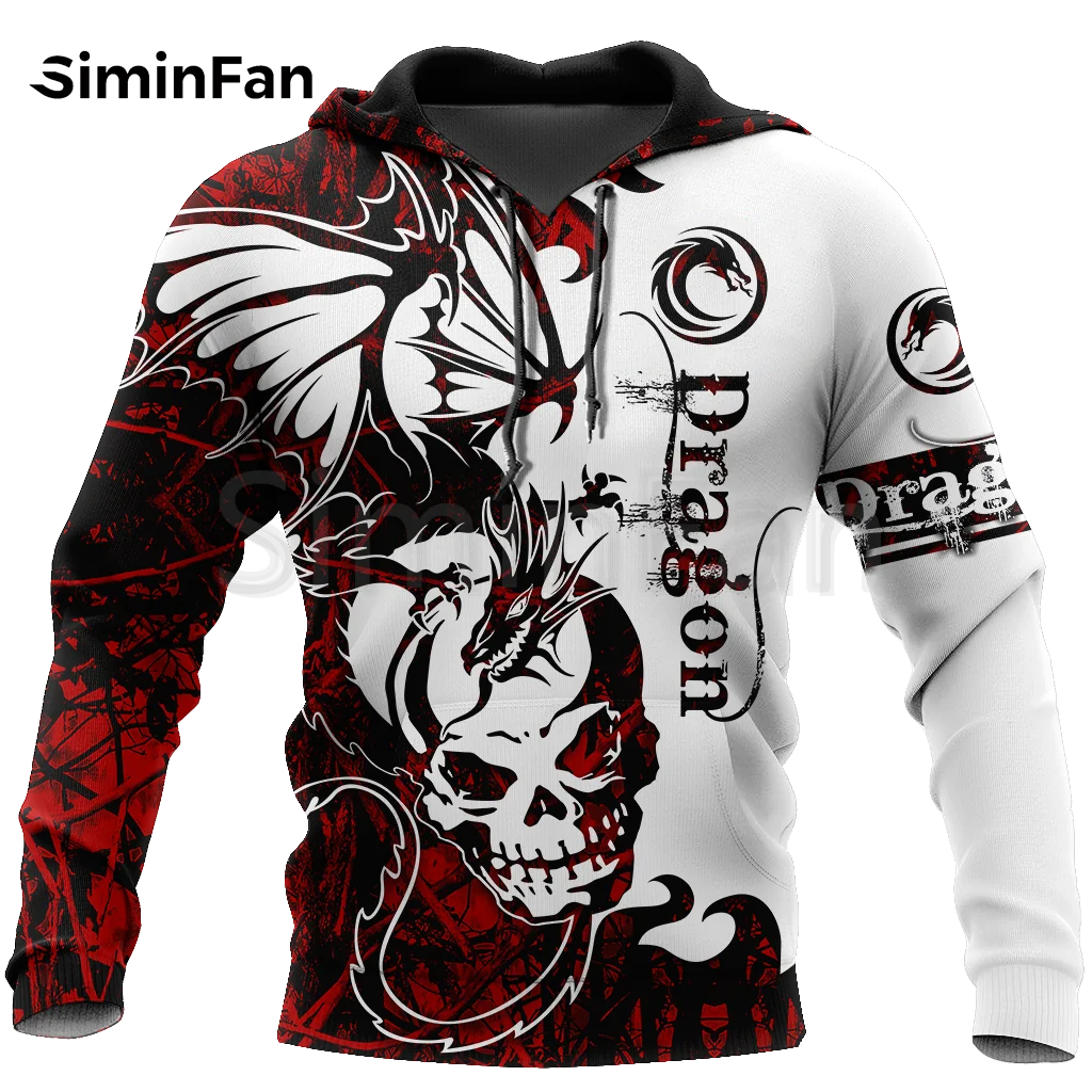 

Mens 3D Printed Hoodies Dragon Skull Unisex Casual Sweatshirt Harajuku Pullover Women Tracksuits Outwear Jacket New Streetwear