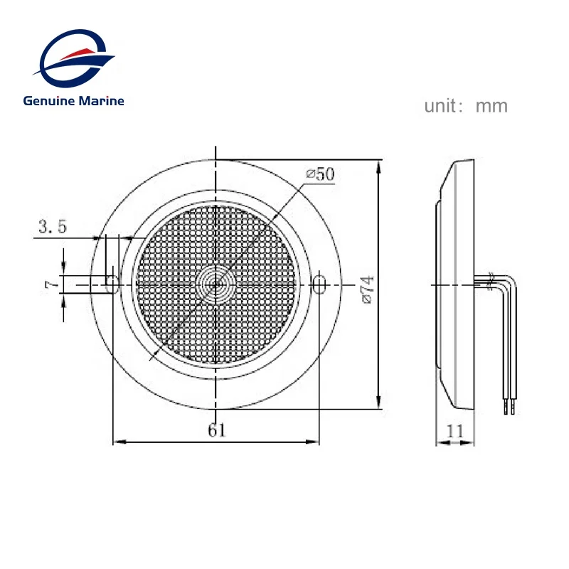 12V 24V RV LED Ceiling Dome Roof Light Interior Lamp For Motorhome Camper Caravan Marine Boat Accessories