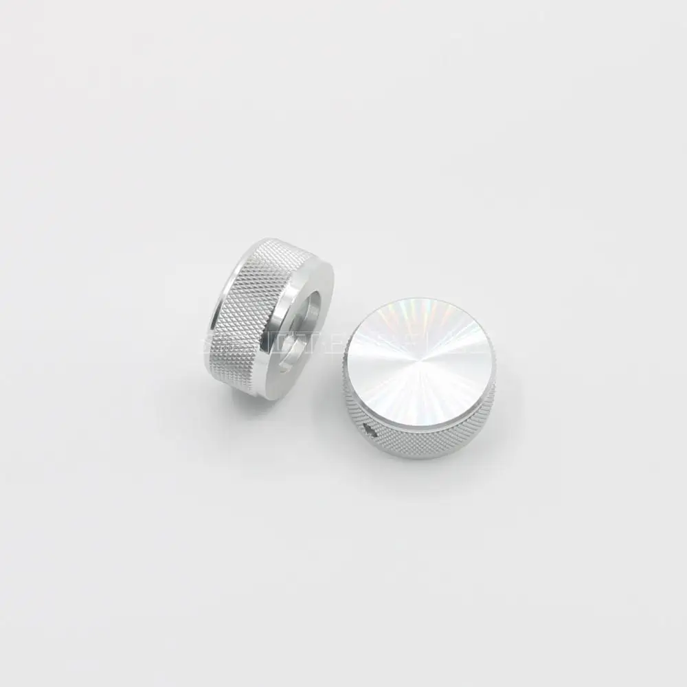 1 個 35*16 ミリメートルシルバー全アルミニウムオーディオアンプポテンショメータノブ直径 35 ミリメートル高 16 ミリメートル