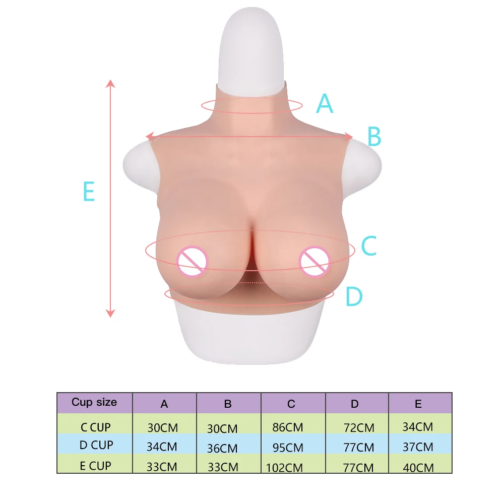 Tgirl Ultra-thin Breasts,Silicone Fake Boobs BCDE Cup  for Little Chest Dragqueen Crossdresser Transgender Cosplay  Costume