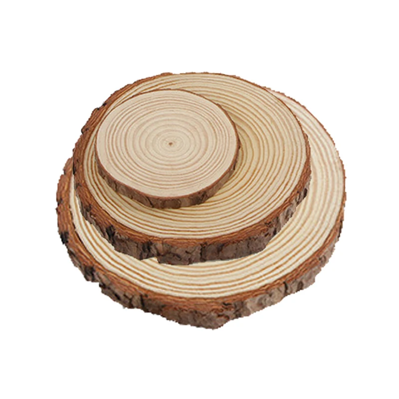 30-70MM Pine Wood Log Slices Unfinished Wooden Circles Christmas Ornaments DIY Crafts Wedding Party Table Home Decor Accessories