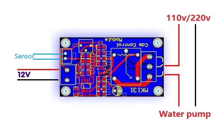 5V 12V  Water level Sensor Detector Relay Module  Leak Water Leakage Alarm Automatic Switch For water pump