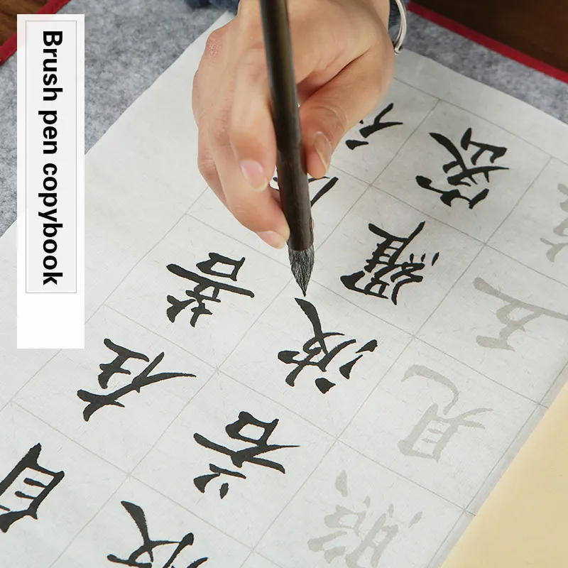 Chinese Calligraphy 40sheets Medium Regular Script Copybooks Chinese Calligraphie Copybook for Beginner Xuan Paper Poem Copybook