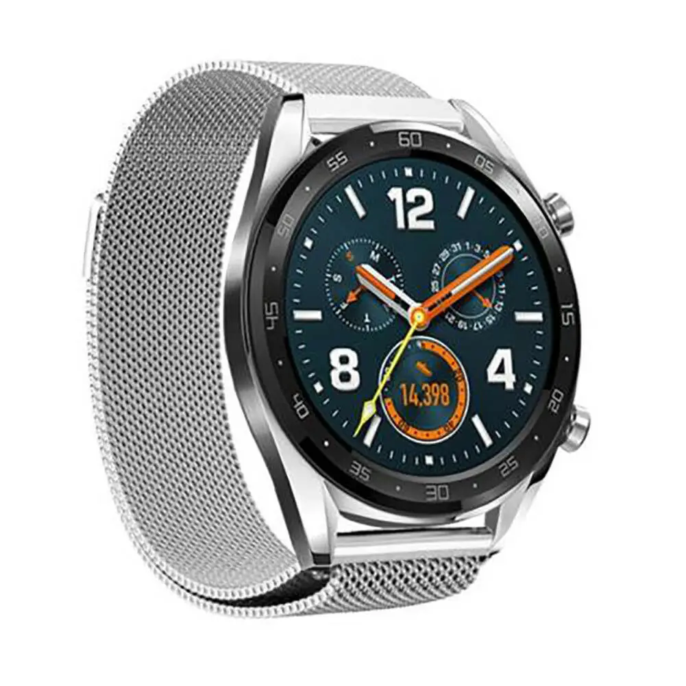 Replacement Milanese Magnetic Loop Strap Stainless Steel Watch Band For Huawei Smart Watch GT Heart Rate & Activity Tracker