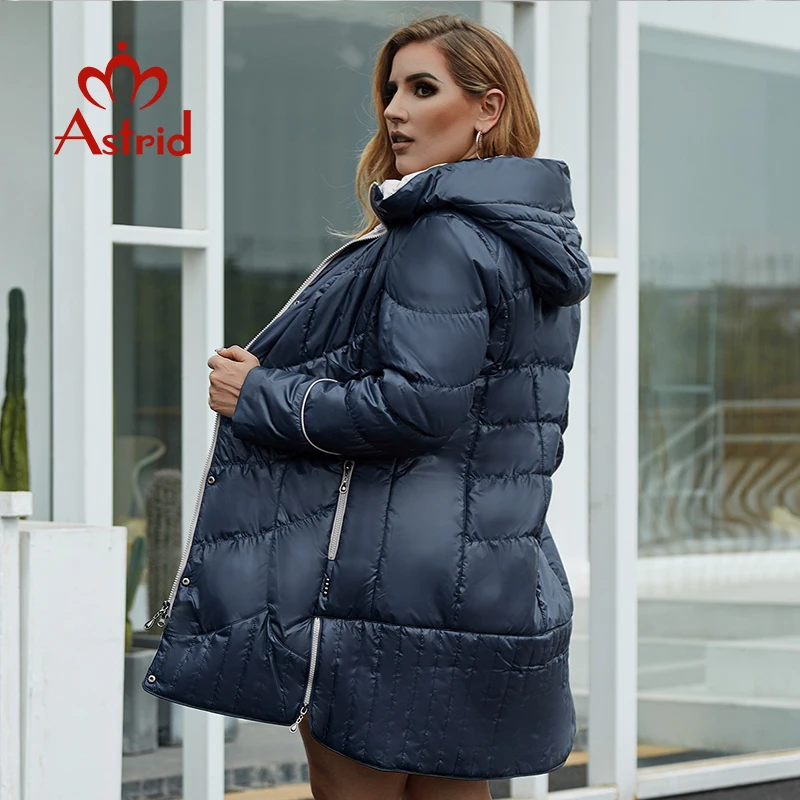 Astrid 2022 Spring Autumn jacket  women coat Casual women\'s Parkas Female Hooded Plus Size Coats fashion style best AM-5810