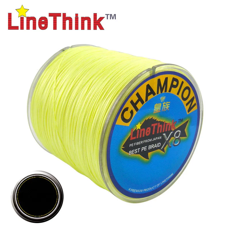 100M 300M 500M GHAMPION LineThink Brand X8 Strands Best Multifilament 100% PE Braided Fishing Line, Durable Fishing Equipment