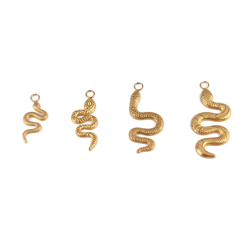 5pcs Stainless Steel Pendants Animal Snake Charms Pendants For Making DIY Jewelry  Earring Necklace Accessories Findings