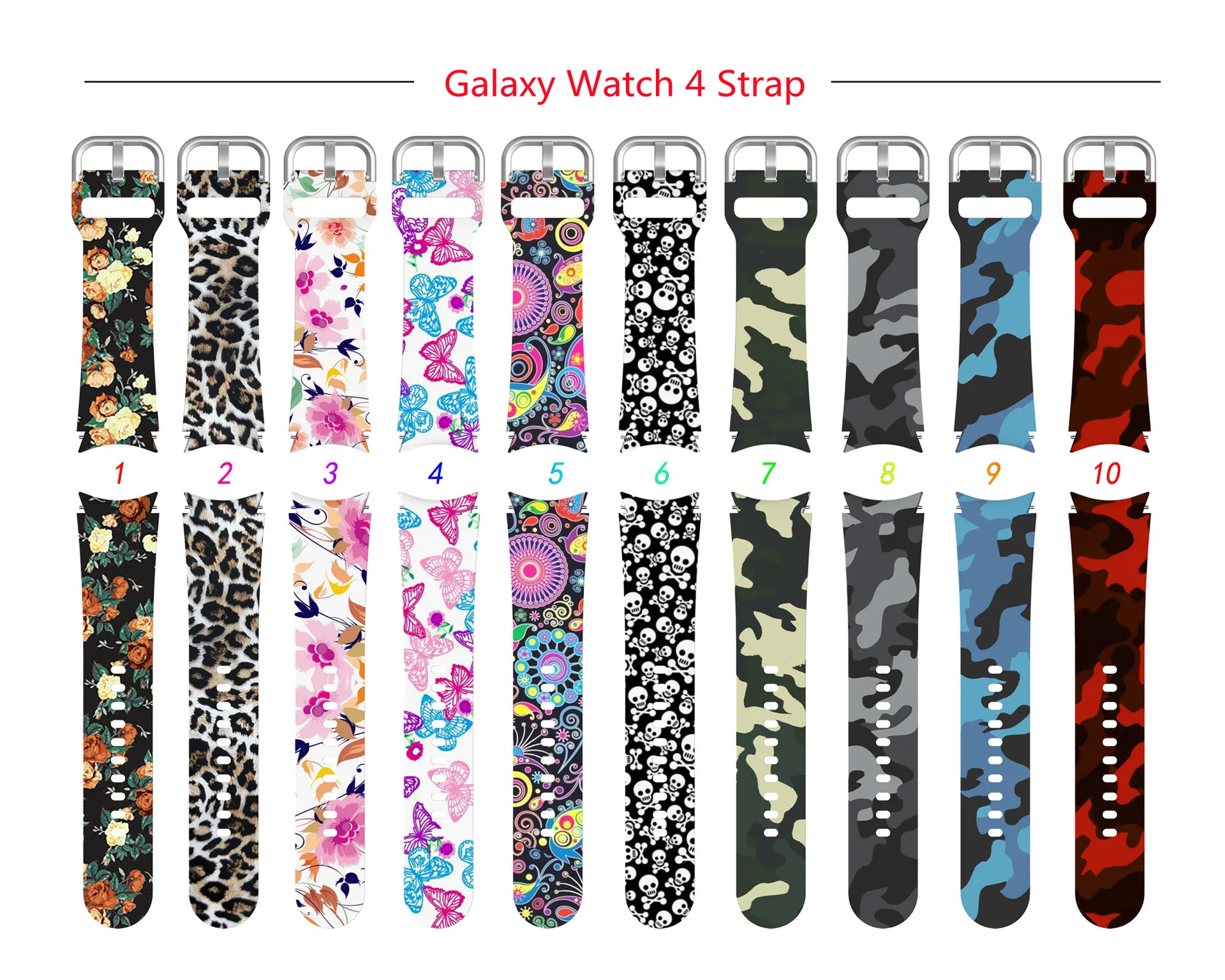 20MM Strap For Samsung Galaxy Watch 4 classic 46mm 42mm Smartwatch Printed pattern Bracelet Galaxy Watch 4 44mm 40mm Watch Band