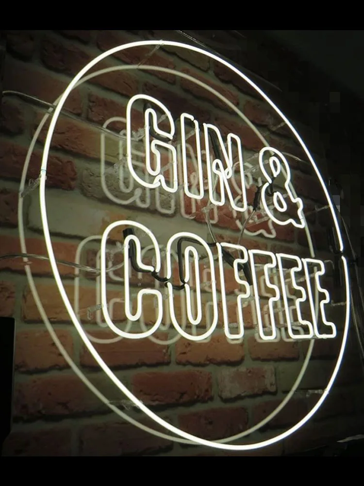 Neon Sign For Gin and coffee handcraft Glass Tubes Commercial drink Lamp resterant light advertise custom DESIGN Handmade light