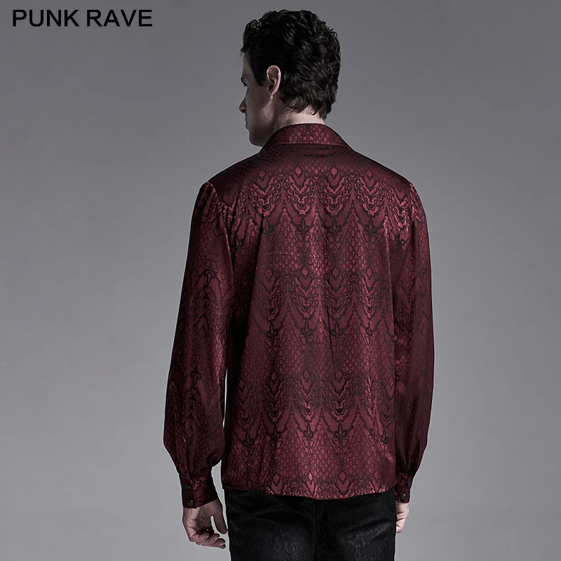 Gothic jacquard shirt Punk Rave WY-1279CCM