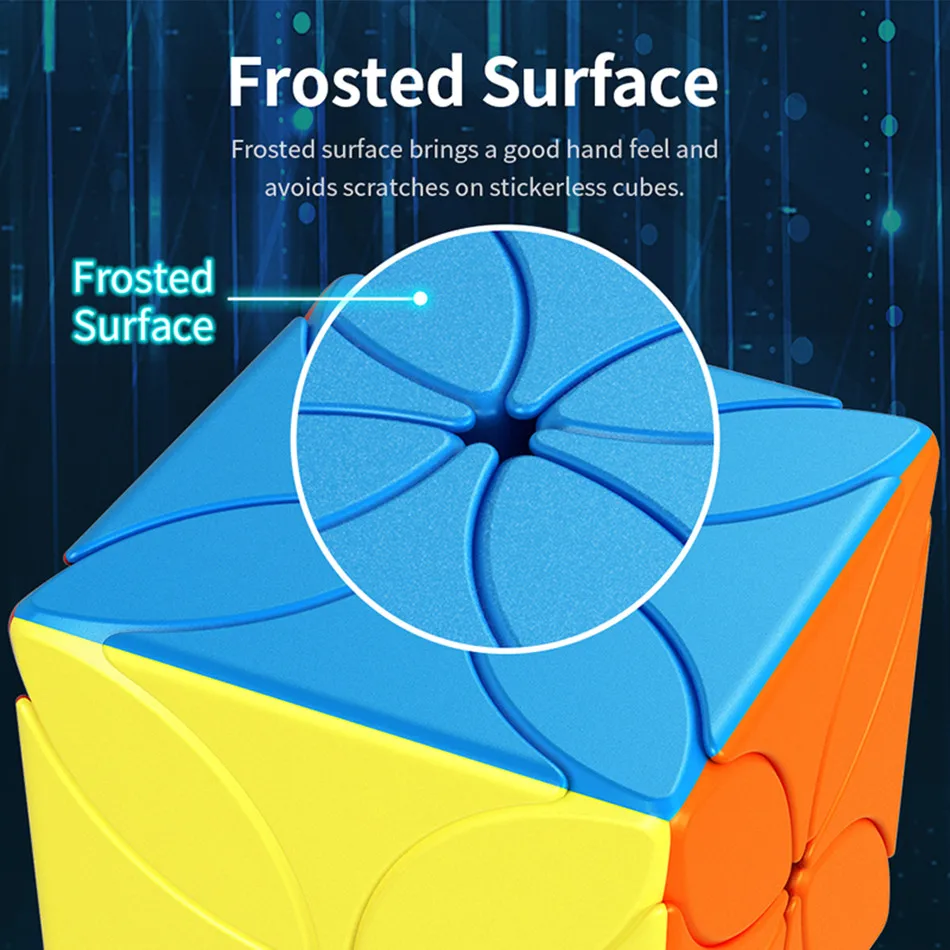 MoYu Meilong-Cube magique du cuir chevelu pour enfants et étudiants, puzzle sans autocollant, jouets de vitesse, Everver, 4