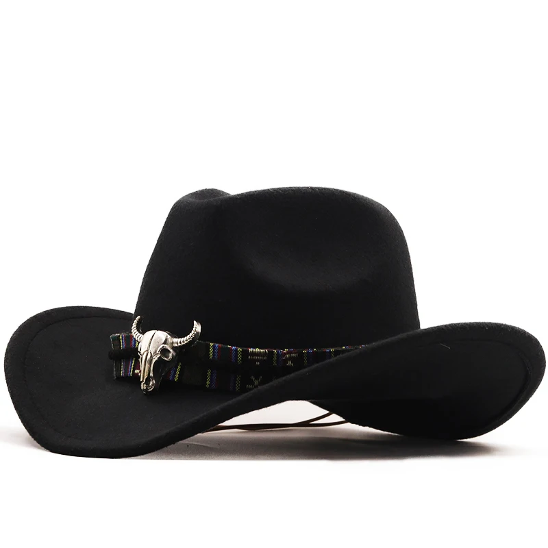 Neue Vintage Western Cowboy Hut Für Männer Breite Krempe Cowboy Jazz Kappe Mit Leder Gürtel Sombrero Kappe Vier Jahreszeiten