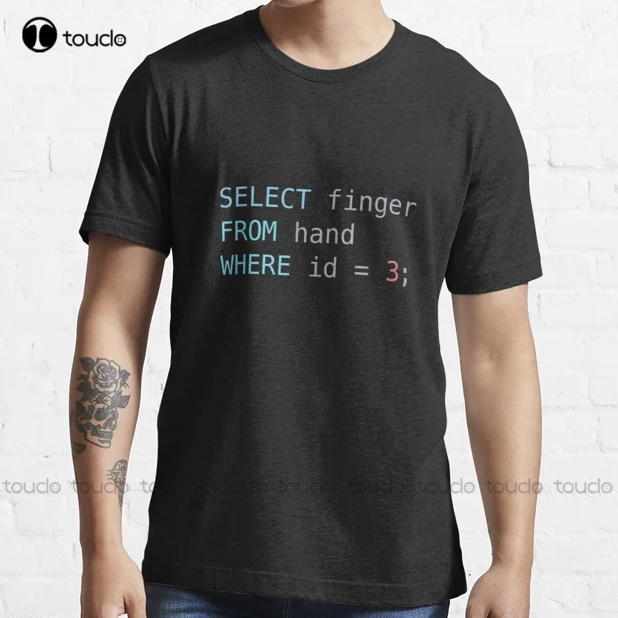 Select Finger From Hand Where Id = 3 T-Shirt Custom Aldult Teen Unisex Digital Printing Tee Shirt Fashion Funny New Xs-5Xl