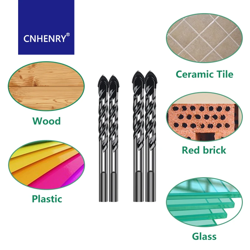 1Pc di Piastrelle di Ceramica Punta Del Trapano s Multi-materiale Carburo di Tungsteno Punta Del Trapano Set Per La Porcellana Piastrelle di ceramica Specchio A Parete In Legno trapano Strumento