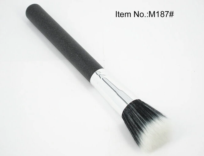 فرشاة بودرة الوجه الاحترافية للمكياج، فرشاة البودرة السائبة، أدوات التجميل، مقبض خشبي