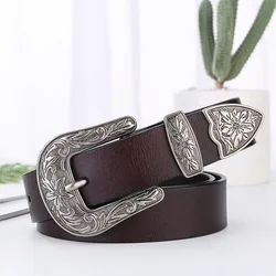 Maikun 2021 New Genuine Leather Pin Buckle Belt For Women Casual Trend Fashion Personality Decorative Waistband