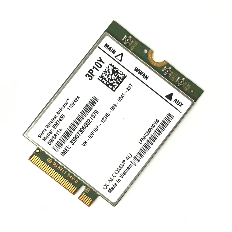 EM7455 DW5811E PN 3P10Y DeII version Sierra Wireless FDD/TDD LTE CAT6 for E7270 E7470 E7370 E5570 E5470