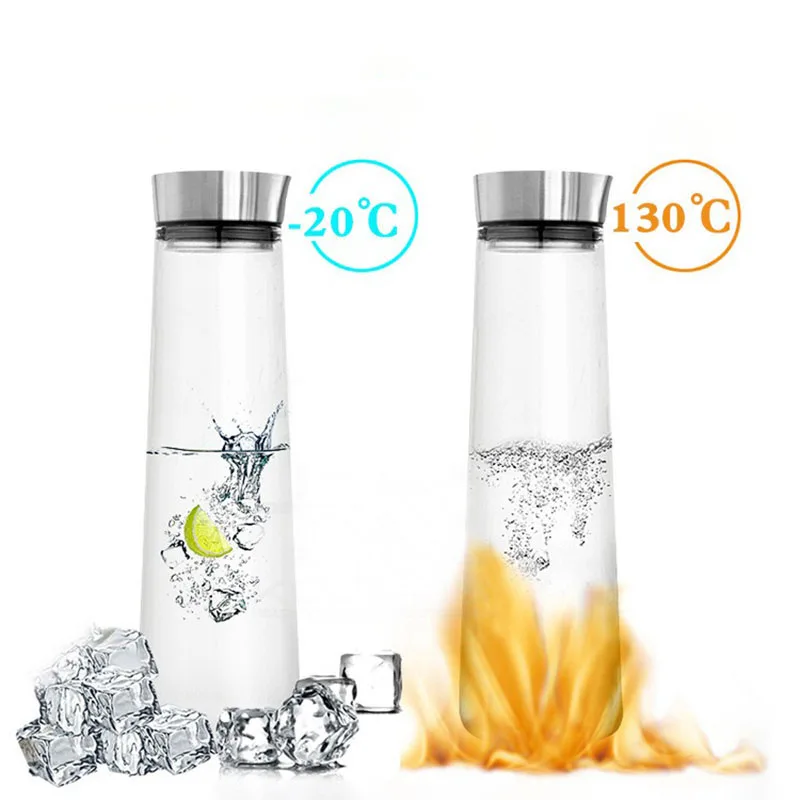 Transparent Thickened Juice Jug Leak-proof Cold Water Bottle Cup Heat-resistant Large-capacity Water Bottle Drinkware Milk Cup