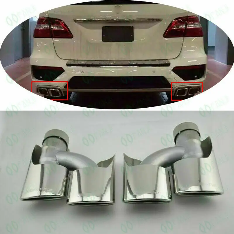 Fit For Mercedes Benz AMG W164 ML63 ML350 ML400/500 High quality Exhaust Muffler Pipes Tips