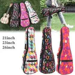 21 / 23 / 26 Inch Portable Ukulele Bag 10mm Sponge Soft Gig Ukulele Mini Guitar Case Waterproof Backpack All For Guitar