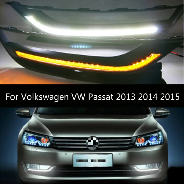 1Pair For Volkswagen VW Passat 2013 2014 2015 Passat B7 LED DRL Daytime Running Lights Daylight Fog light