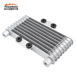 Moto Oil Cooler Motorcycle Radiator Fit Cooling Engine Aluminum 125ml 125CC-250CC Adapter Motocross Oil Cooler Dirt Bike ATV