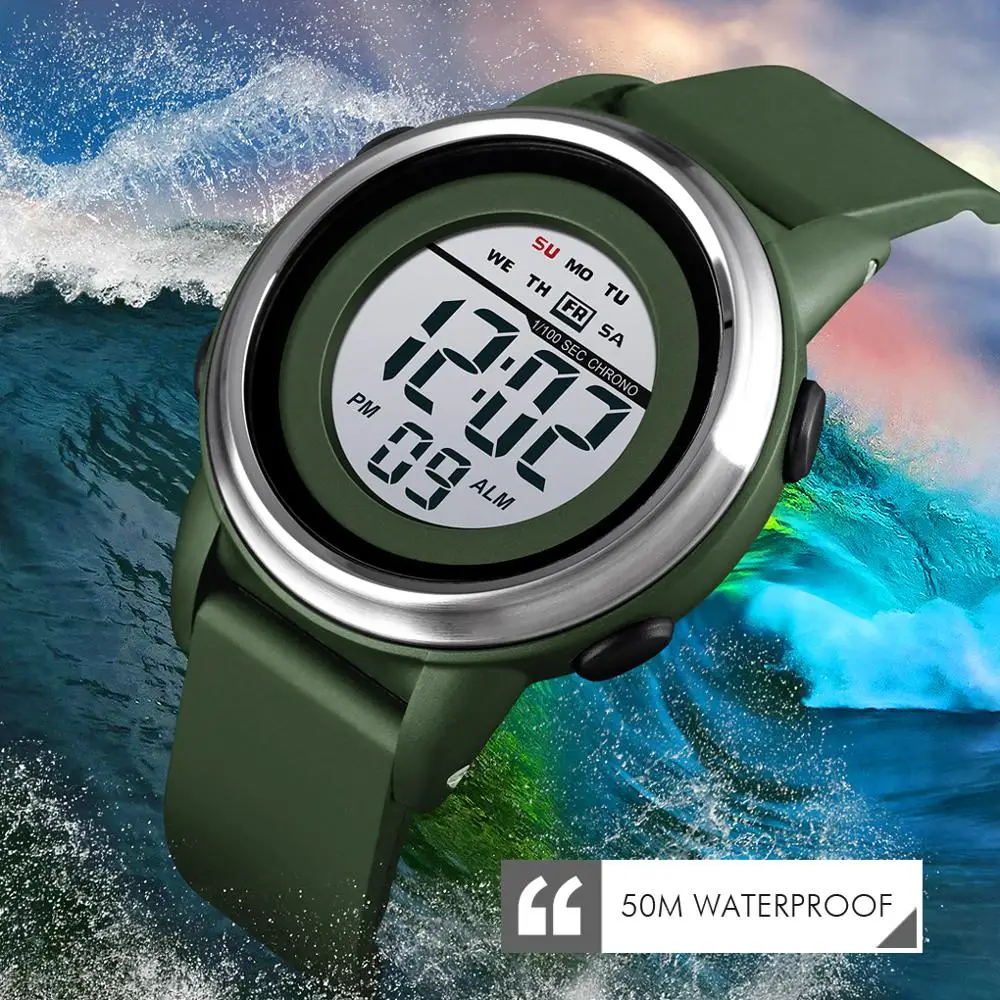 SKMEI Band Men‘s Watches Luxury Military Outdoor Sports Watches Waterproof Electronic LED Digital Wristwatch Relogio Masculino