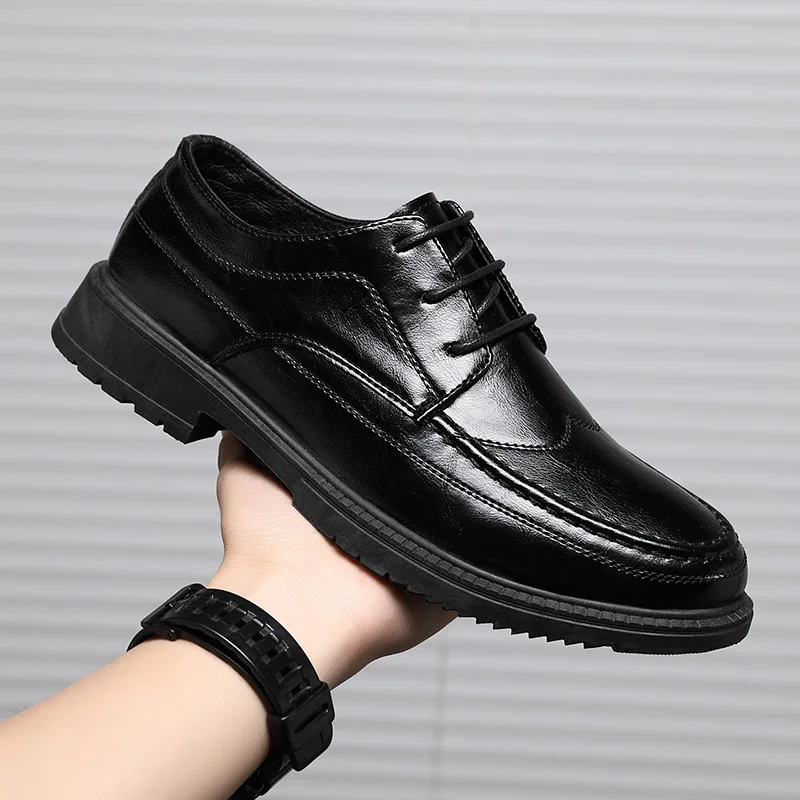 2021 Spring Autumn New Casual Non-slip Leather Shoes Men Business Waterproof Shoe Male Comfortable All-match Men Leather Shoes