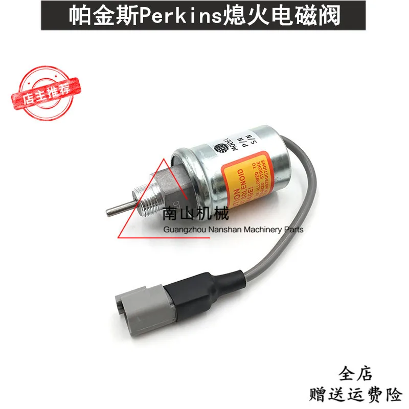 

Free shipping Excavator Parts Perkins Engine Flameout solenoid Valve Shutoff Valve U85206452 185206452