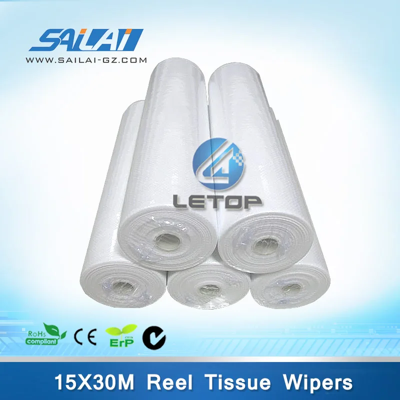 LETOP 1 Roller General Parts Inkjet Printer Reel Tissue Wipers Cleaning Width 15CM Length 30M