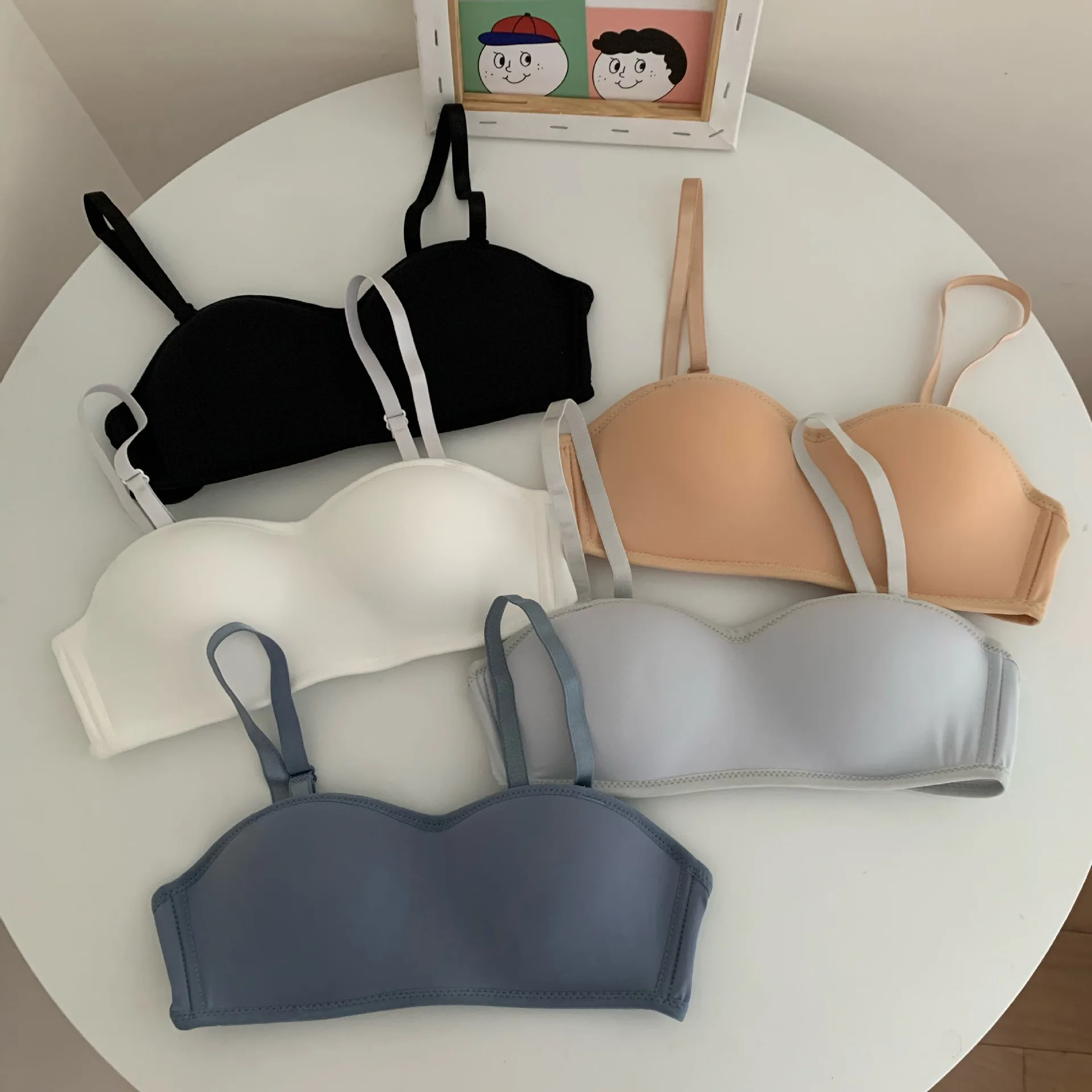 2021 Vrouwen Katoenen Ondergoed Sexy Effen Kleur Beha Mode Push Up Beha Vrouwelijke Kleine Beha Ondergoed Sexy Lingerie Brallete