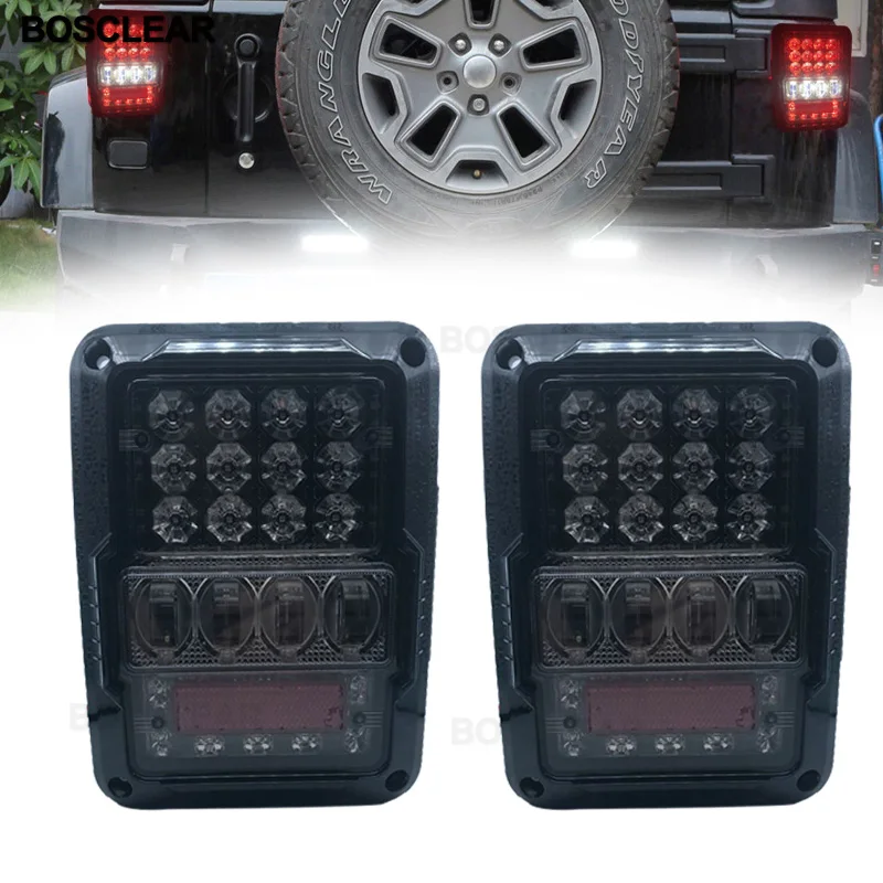 

6inch Led Brake Tail Lights Exterior Rear Led Tail Lights Lamps Rear Brake Lights Reverse Turn Signal Lights For Jeep Wrangler