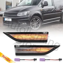 2pcs LED Squential Side Markers Lamps Turn Signal Indicator Blinkers Light For VW Wolkswagen Mk4 Caddy 2K SA 2015 2016 2017-2019