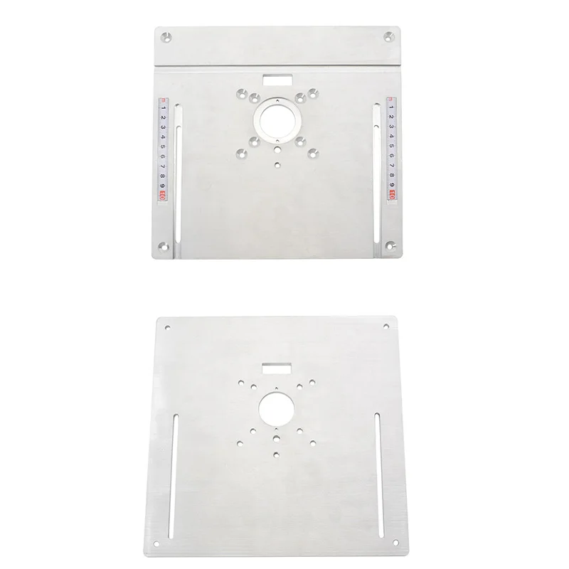 Placa de inserción de mesa de enrutador de aluminio, fresadora de madera eléctrica, tablero abatible con calibrador de inglete, sierra de mesa de guía, herramienta de carpintería