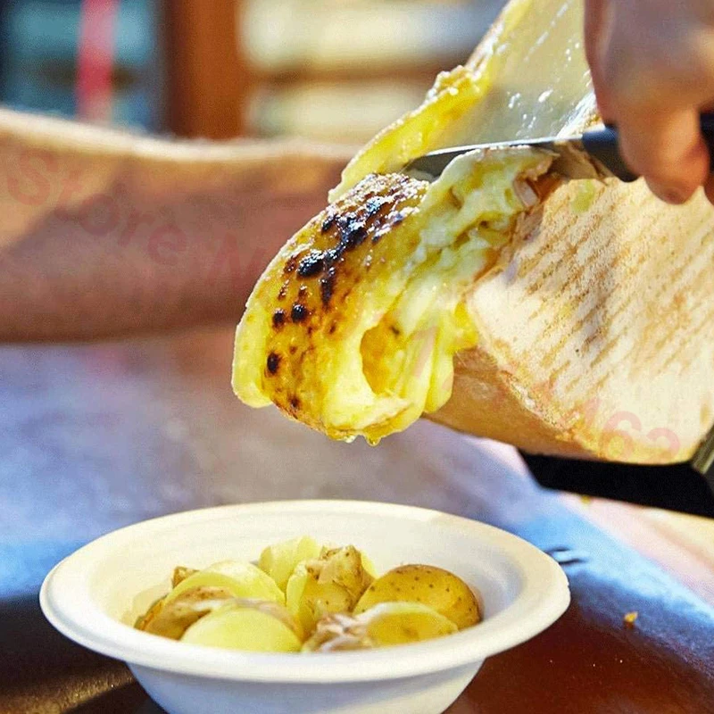 Half Wheel Raclette Cheese Melter Table Top Cheese Grill Melting Warmer Heater, Makes Swiss Style Cheese Sauce