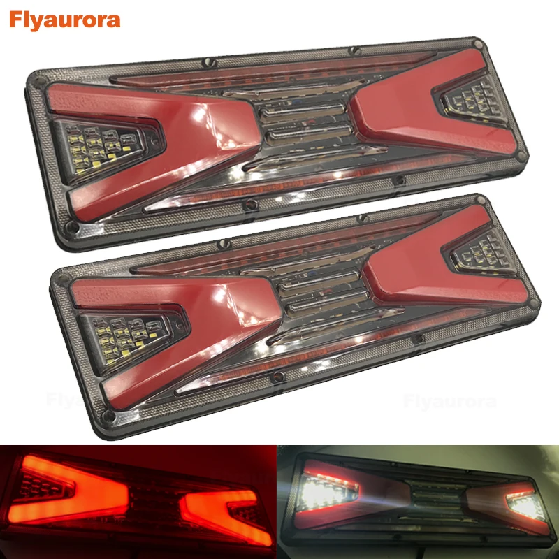 Super bright 12/24V LED tail lights for trailers Lamps lorry tail light Truck Lights waterproof flashing brake Turning Lamp